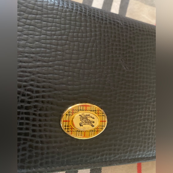 NEW🔥BURBERRY Vintage NOVA CHECK/LOGO Full Grain Leather🔥Bifold🖤w/Slots & coin - Picture 4 of 15